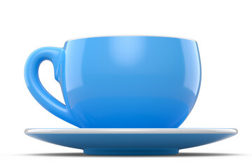 Ceramic coffee cup for cappuccino, americano, espresso, mocha, latte on white