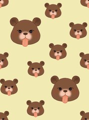 seamless pattern with teddy bears