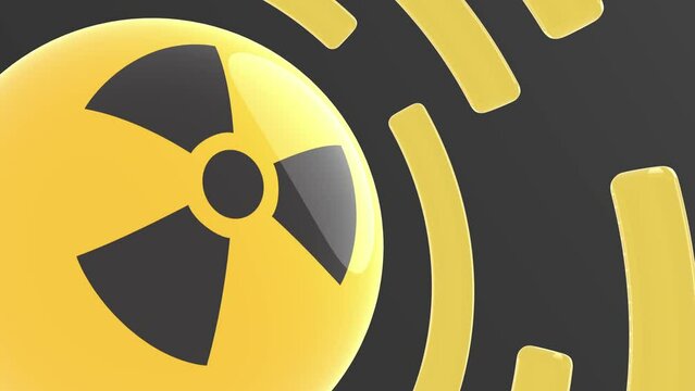 radioactive sign nuclear symbol 3d representation. can be used to represent alternative energy, nuclear waste or atomic energy