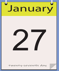 january calendar number
