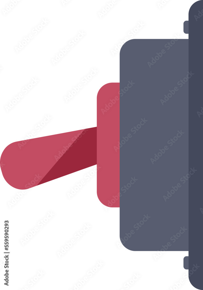 Poster light breaker icon flat vector. box panel. circuit power isolated