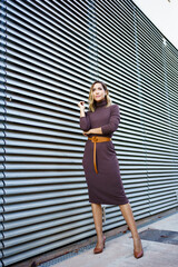 Obraz premium Confident female entrepreneur on street