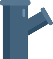 Plumber pipe icon flat vector. Water service. Faucet sink isolated