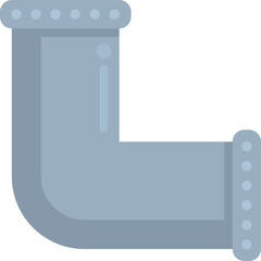 Pipe corner icon flat vector. Water sewer. Service plumber isolated