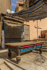 Pool table on a street in Cairo, Egypt
