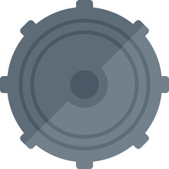 Cover manhole icon flat vector. City road. Metal circle isolated