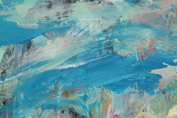 Art Oil and Acrylic smear blot painting. Abstract texture color stain horizontal copy space wall...