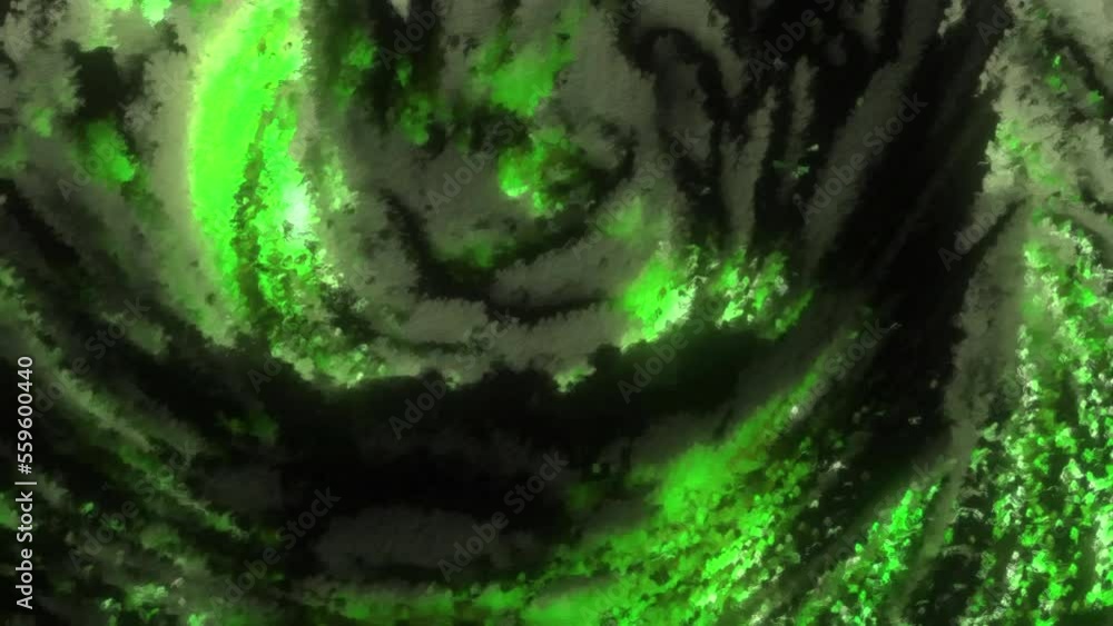 Aufkleber rotating mixed gouache. motion. blue and green paint in an animation that rotates in a circle.