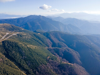 Aerial view of Pirin Mountain near Orelyak peak, Bulgaria