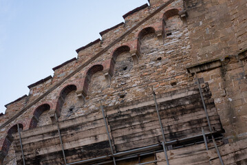 The historic structure, close up.
