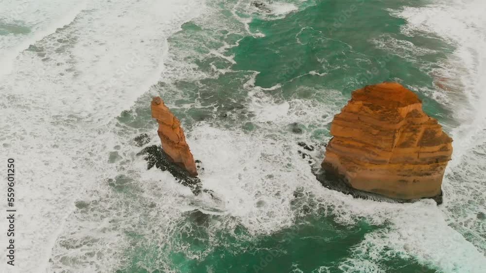 Canvas Prints Twelve Apostles coastline along the Great Ocean Road, Victoria - Australia. View from drone