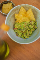guacamole and chips