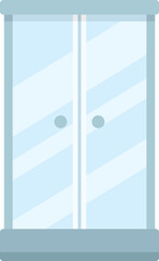 Sanitary equipment icon flat vector. Cabin stall. Interior furniture isolated