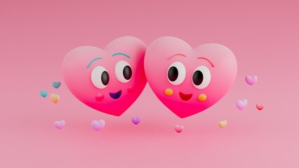 Couple of hearts in love