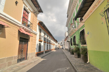 Streets of the old town of Quito, Ecuador