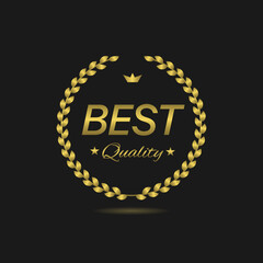 Fototapeta premium Best quality Golden laurel wreath label