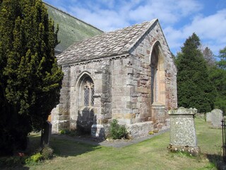 Fototapeta na wymiar South transept of Borthwick Parish Church, Midlothian.