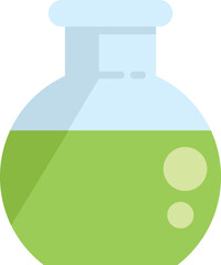 Laboratory pot icon flat vector. Gmo dna. Science gene isolated