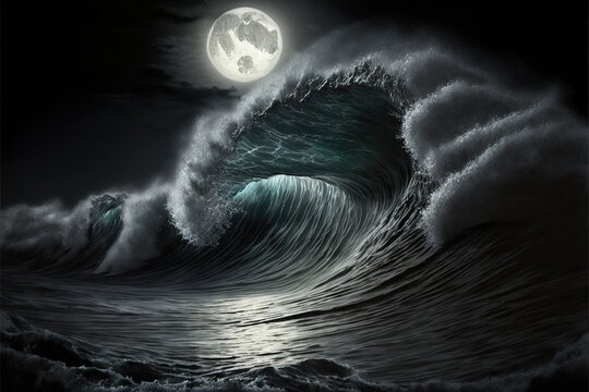 Crashing Waves Night Images – Browse 4,323 Stock Photos, Vectors, and Video  | Adobe Stock