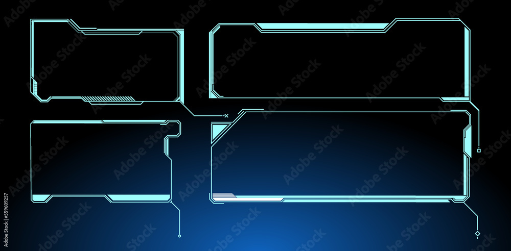 Poster gui elements for game. data information infographic. vector big set of sci fi modern user interface 