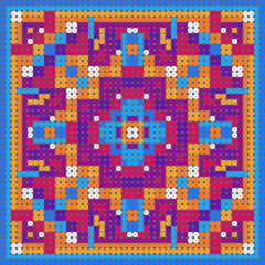 Geometric design based on colored dots