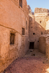Old mud brick houses in Mut town in Dakhla oasis, Egypt