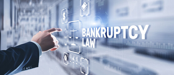 Bankruptcy law concept. Insolvency law. Company has problems