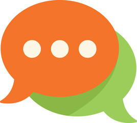 Chat network icon flat vector. Service people. Computer online isolated