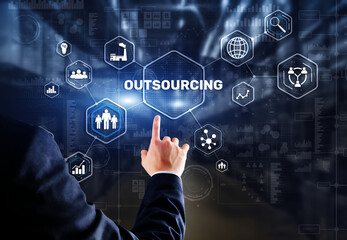 Outsourcing Business Human Resources Internet Finance Technology Concept