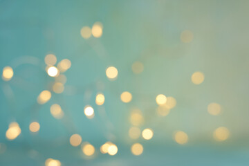 Christmas light background. Holiday glowing backdrop. Defocused Background With Blinking light....