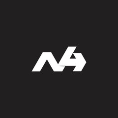 letter n swoosh arrow simple logo vector