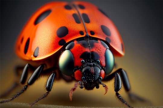 close-up of a ladybug, generated image 