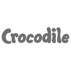 Crocodile Animal Name Lettering Concept on Transparent Background