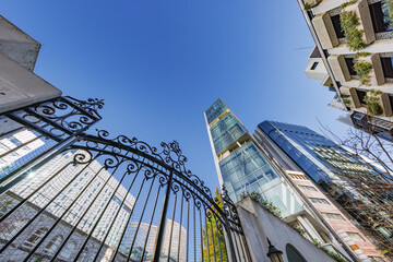 Fototapeta premium 太陽の光が綺麗な東京のビル群