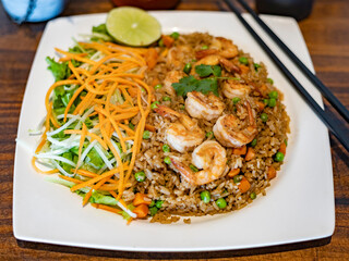 Rice with shrimp