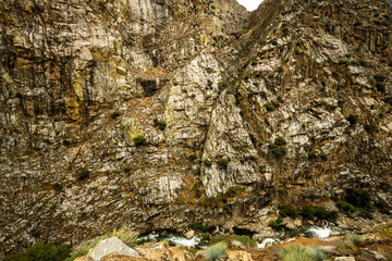 Scarred Walls Of Canyon Above Kings River