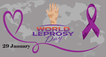 World leprosy day vector image