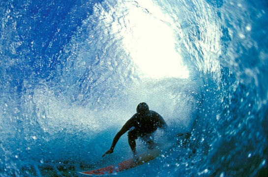 surfing the tube in NSW, Australia