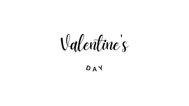 simple happy Valentine Day wish with black letters