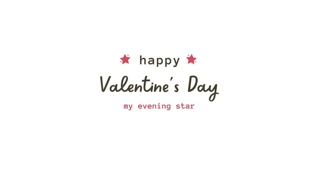 happy Valentine Day wish with star