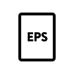 EPS file icon line isolated on white background. Black flat thin icon on modern outline style. Linear symbol and editable stroke. Simple and pixel perfect stroke vector illustration.