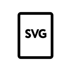 SVG file icon line isolated on white background. Black flat thin icon on modern outline style. Linear symbol and editable stroke. Simple and pixel perfect stroke vector illustration.