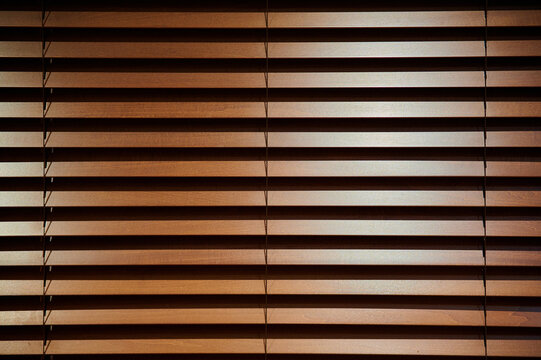Brown blinds filled frame