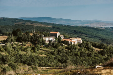 Landscape of the Monastery of Montesclaros in Cantabria, Spain. Charming rural image
