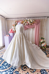 Afghani bride's beautiful white wedding dress