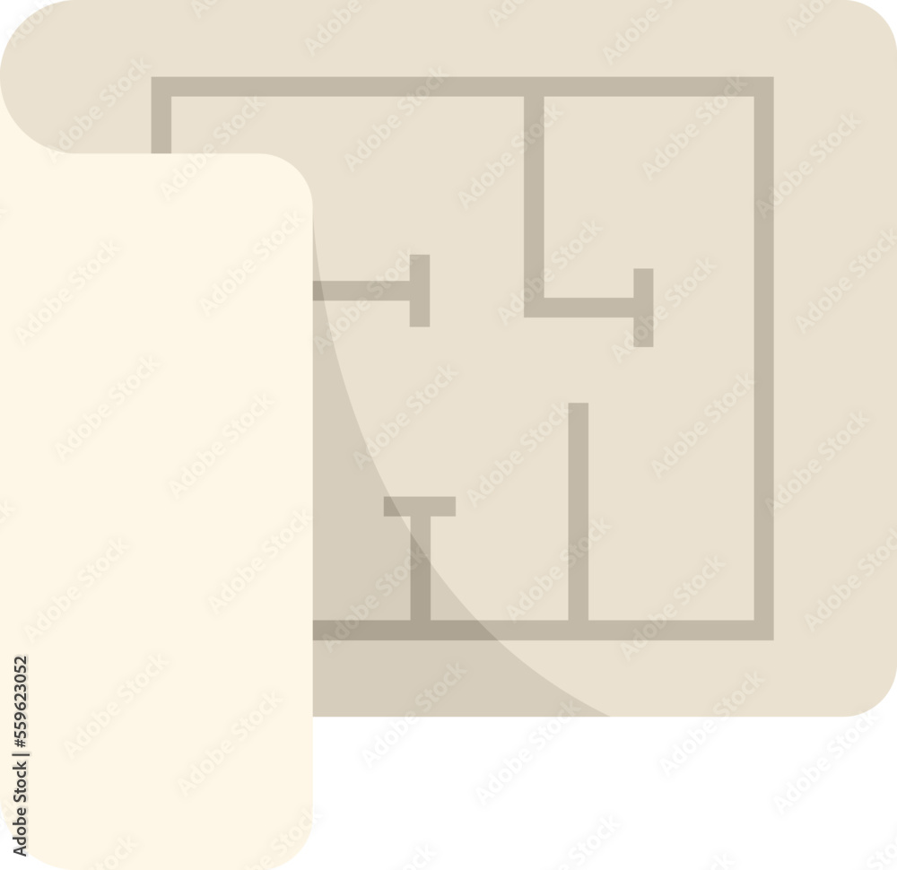 Poster redesign project icon flat vector. web ux. build page isolated