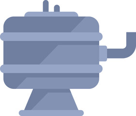 Pool tank icon flat vector. Water cleaning. Sea swim isolated