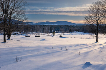 Fototapeta na wymiar Winter wonderland in Quebec Canada