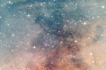水彩画風の星空背景テクスチャ