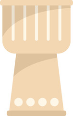 Musical drum icon flat vector. Kit instrument. Concert carnival isolated
